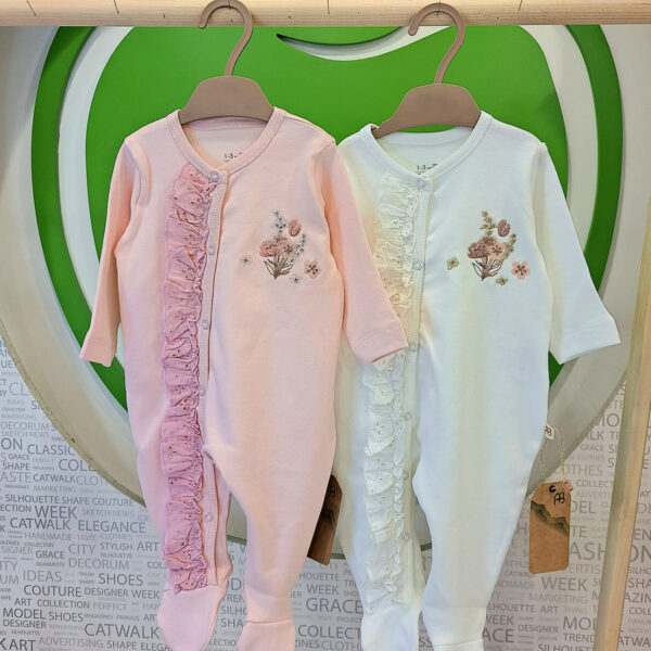 Kız Bebek %100 Pamuk Tulum | 1-3-6-9 Ay | Alerji Yapmaz | Yumuşak Kumaş