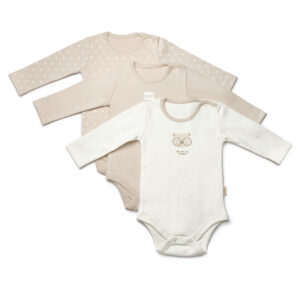 Unisex Kutulu Uzunkol 3’lü Body